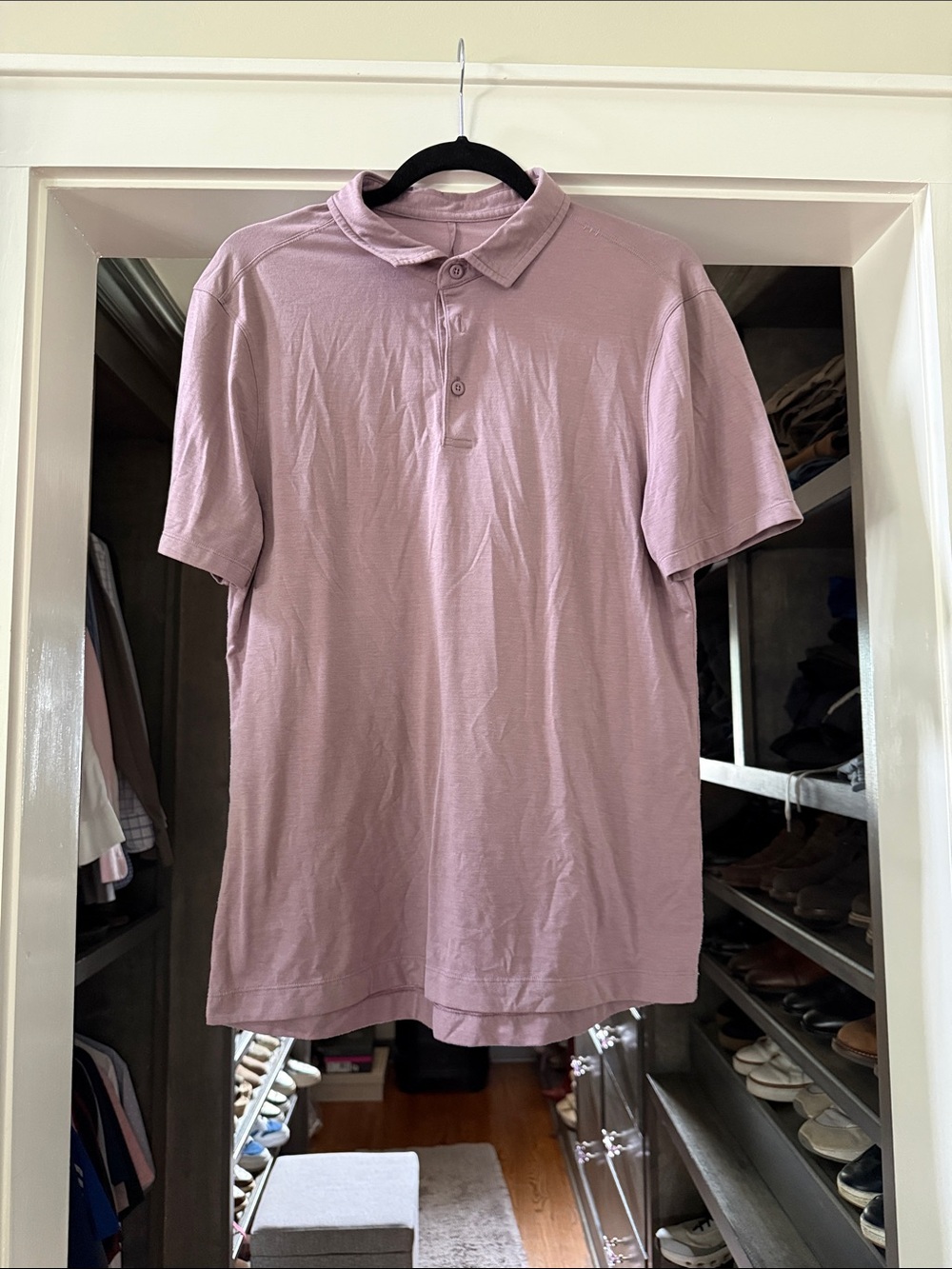Lululemon Evolution Short Sleeve Polo Shirt in Dusty Pink